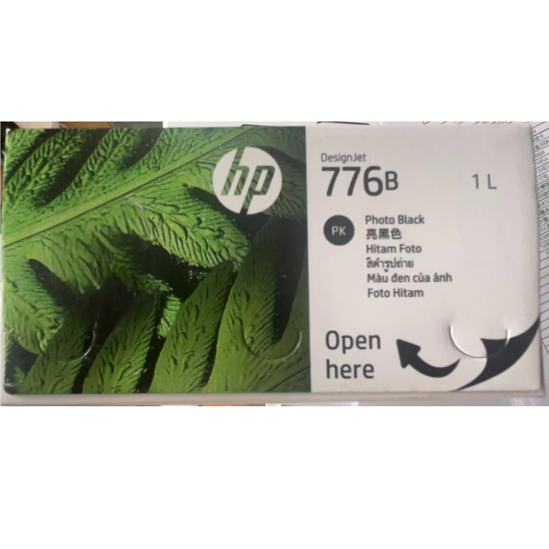 惠普(HP)776号原装 墨盒Designjet Z9+ Pro 64英寸大幅面打印机776B号1XB16A照片黑1L