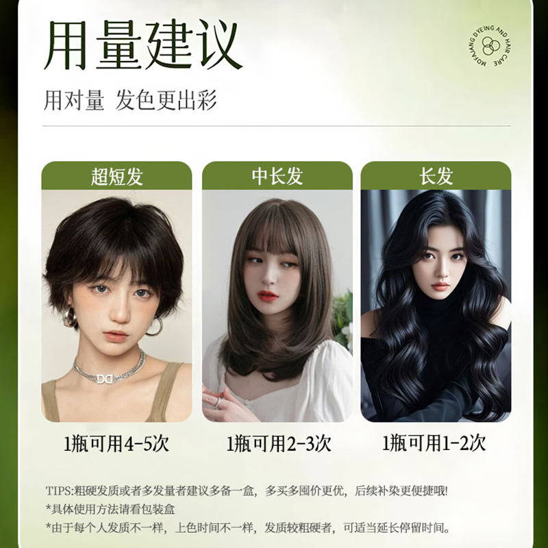 同仁堂植物滋养染发膏深层滋养防褪色持久天然配方温和不伤发黑茶色高清大图
