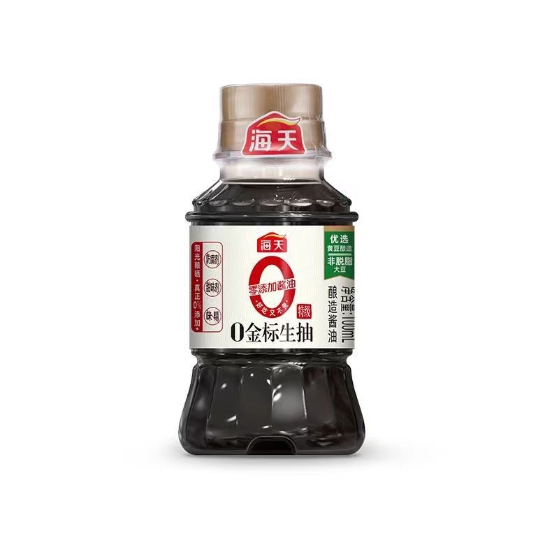 海天0金标生抽100ml*2小瓶特级零添加酿造酱油调味凉拌点蘸家用料