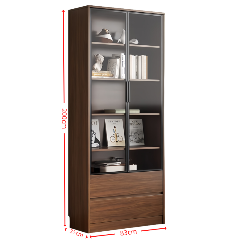 芙首泰书柜双门双抽830*350*2000mm个高清大图