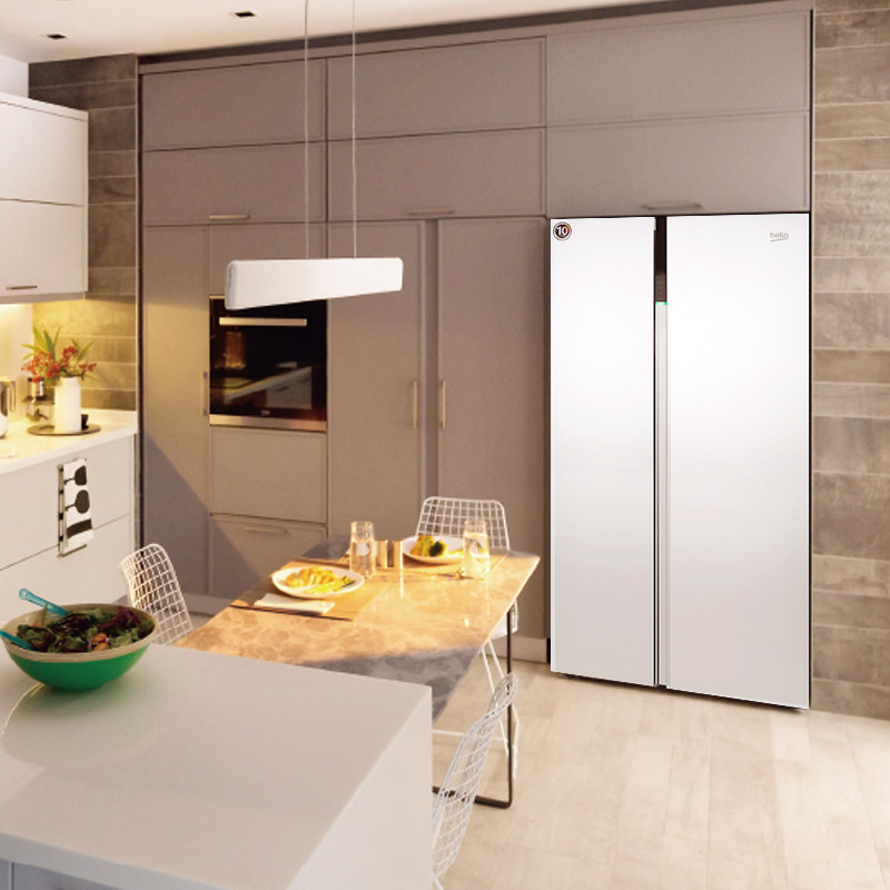 倍科/Beko 581升整机原装进口蓝光养鲜 30天恒蕴养鲜 四星级冷冻 变频压缩机对开门冰箱 EUG91640IW高清大图