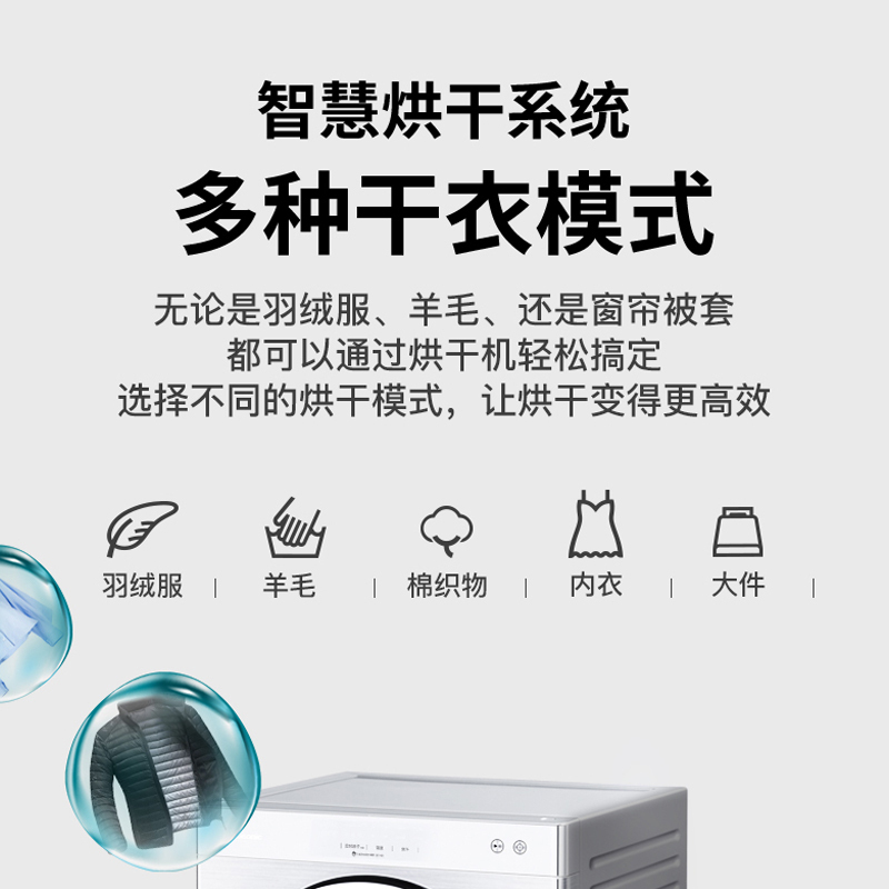 松下(Panasonic)NH-6011P 6KG公斤烘干机冷凝式烘干75度除菌小型干衣机 智能衣干即停高清大图