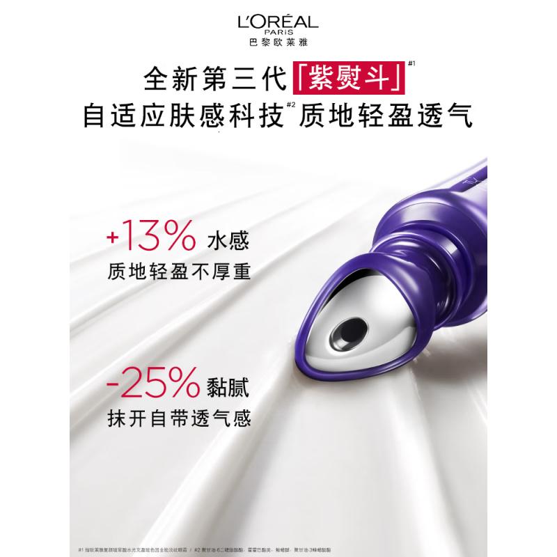 欧莱雅紫熨斗眼霜30ml玻色因全脸淡化细纹保湿抗皱护肤品七夕情人节礼物高清大图