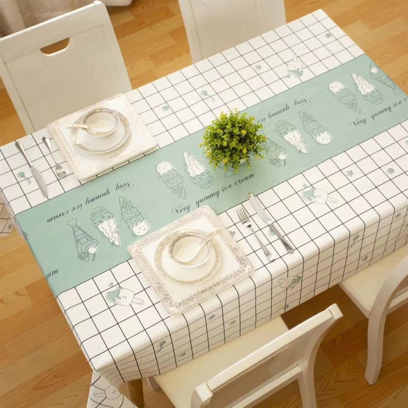 健康无味塑料桌布防水防油茶几台布餐桌布ins风免洗办公桌垫