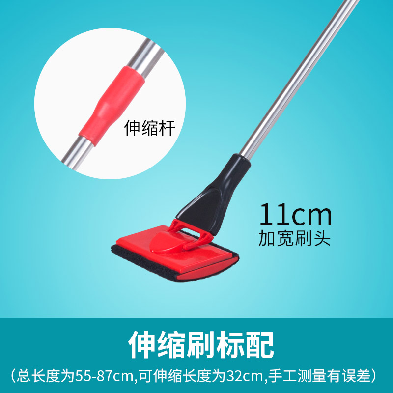 水族鱼缸水族箱清洁工具鱼缸清洁刷鱼缸刷长柄三合一清洁鱼缸刷 伸缩刷标配(只含刷子) 默认尺寸