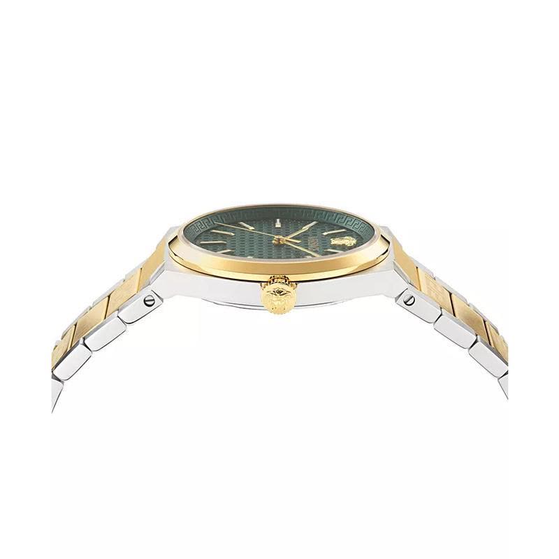 范思哲(Versace)女士石英表瑞士三针防水防刮绿盘金 tone 大方时尚商务休闲手表图片