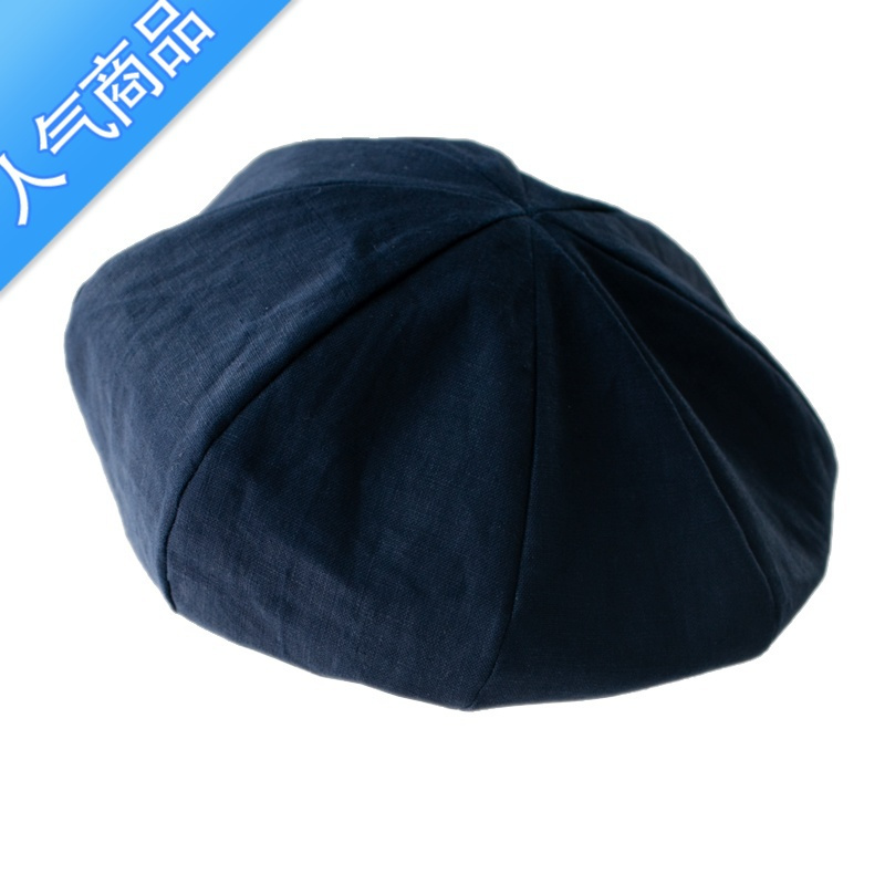 SUNTEK加宽加大贝雷帽棉麻春夏男女大头围八角帽定制oversize日系原极简