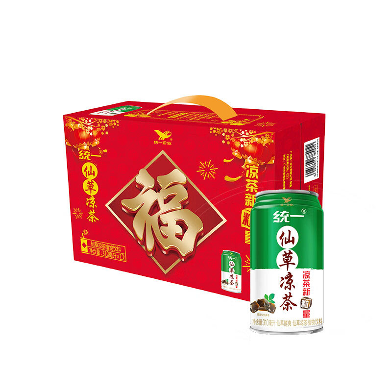 统一 仙草凉茶 310毫升 12罐 整箱装高清大图