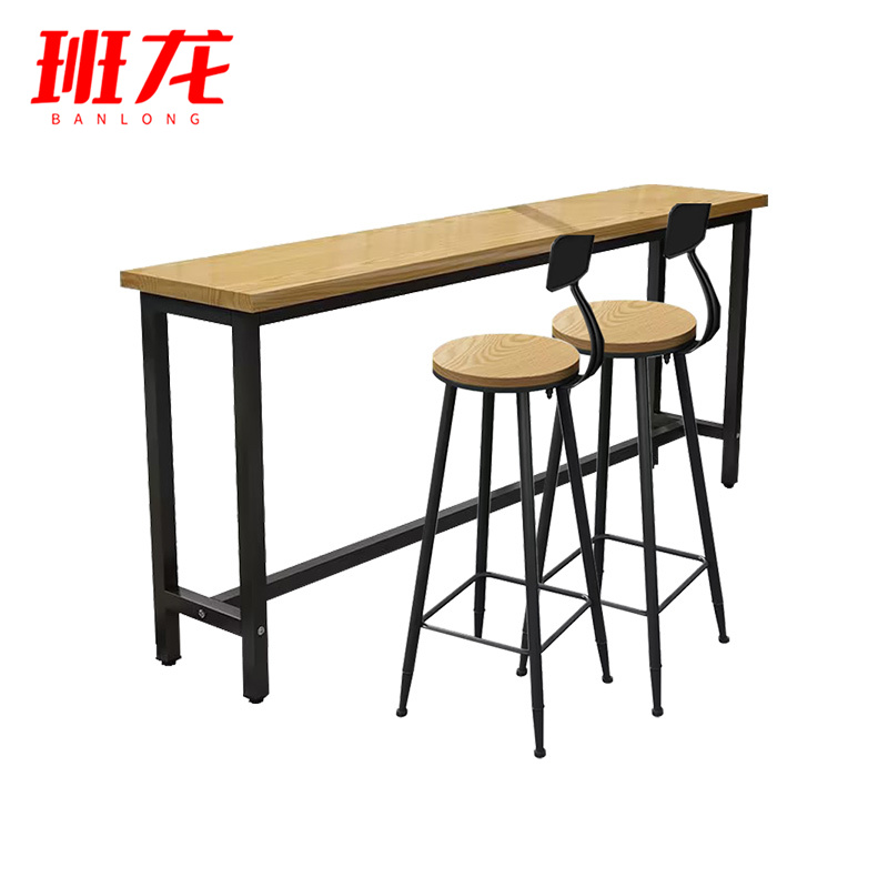 班龙吧台桌1.4m+2椅套高清大图