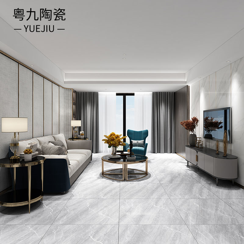 8713 佛山负离子通体大理石瓷砖800x800客厅防滑地板砖现代简约地砖