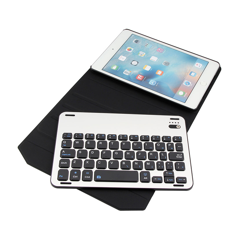 HIGE/纤薄铝合金无线蓝牙键盘带保护套皮套 适用苹果iPad mini2/3/4 太空蓝 ipad mini 2/3