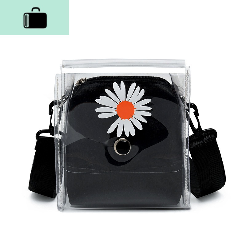 夏天小包包2020新款潮ins透明果冻单肩迷你百搭夏季小雏菊斜挎包new