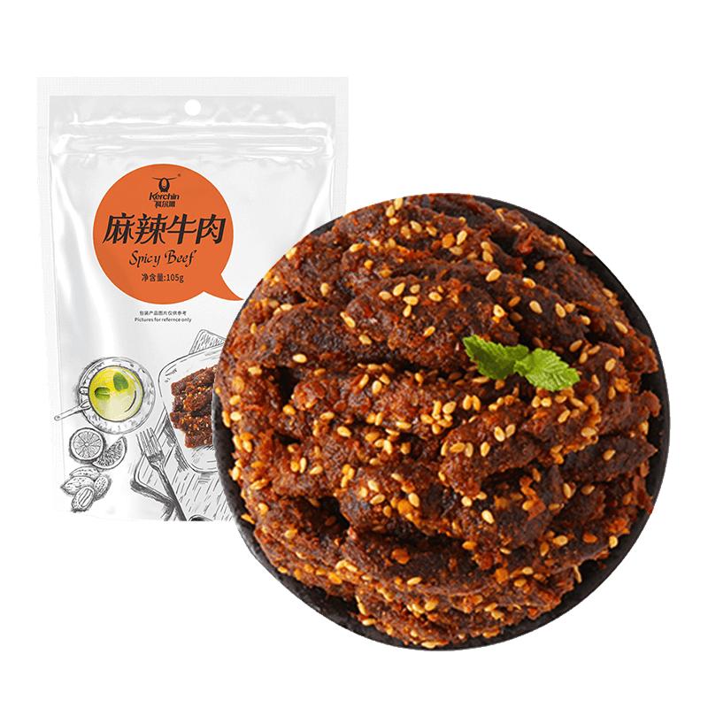 科尔沁 休闲肉脯零食 麻辣牛肉 105g 内蒙古特产