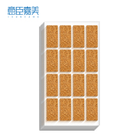 意臣嘉美软木便签纸定制款小尺寸厨房防水防油自粘式复古贴纸包 软木-6张96枚