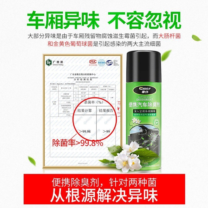 车仆汽车车内除味剂去异味神器空调除臭剂汽车空气净化剂用品去除异味消除细菌杀菌消臭剂空气清新剂