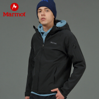 Marmot/土拨鼠男士户外运动防风防泼水透气M1保暖软壳衣