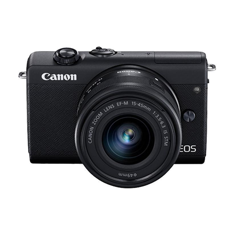 佳能(Canon) EOS M200(EF-M 15-45mm f/3.5-6.3 IS STM)(黑色)数码微单单镜头套装 Vlog相机 4K 视频拍摄 M100 升级款高清大图