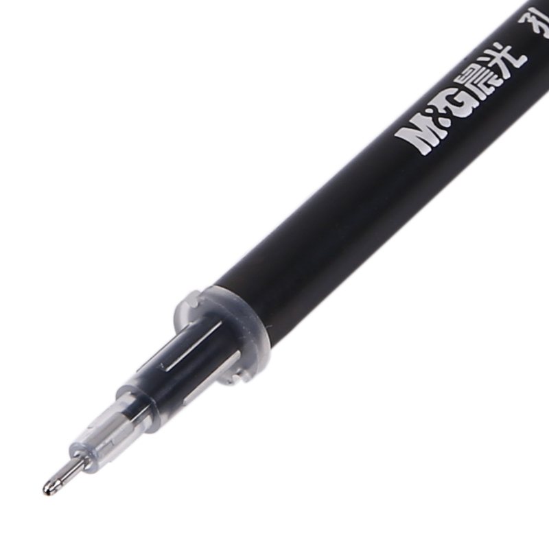 晨光(M-G)0.5mm黑色学生考试全针管中性笔签字笔水笔替芯笔芯 20支/盒AGR640S9 10盒装
