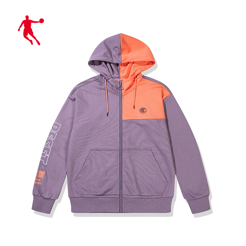 乔丹官方旗舰针织外套女2020春季新款潮流连帽卫衣女士运动上衣休闲