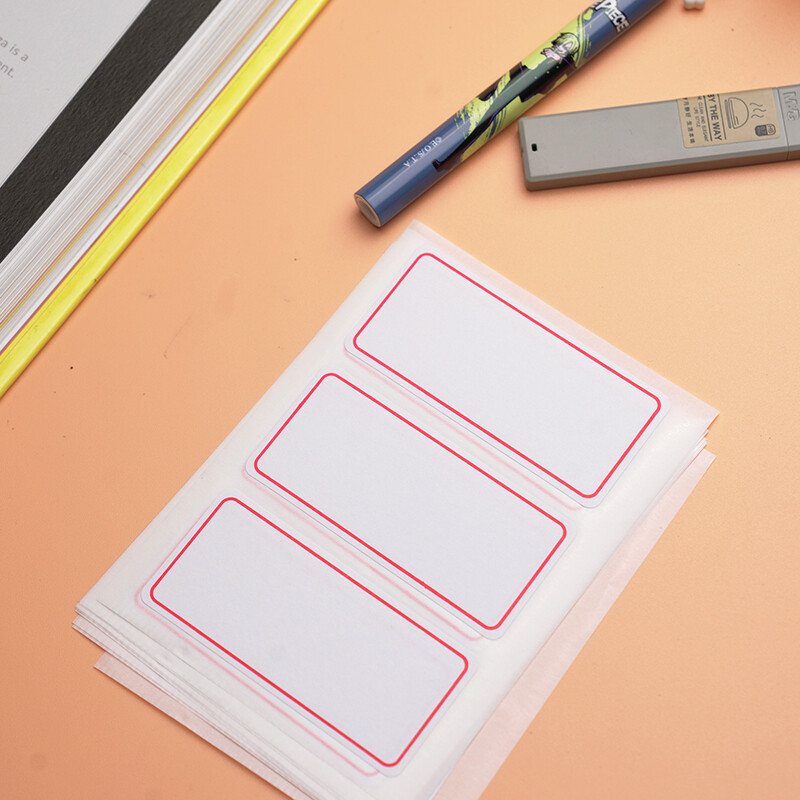 晨光mgyt03自粘性手写标签纸10包装红色10张包3473mm不干胶标签贴纸口