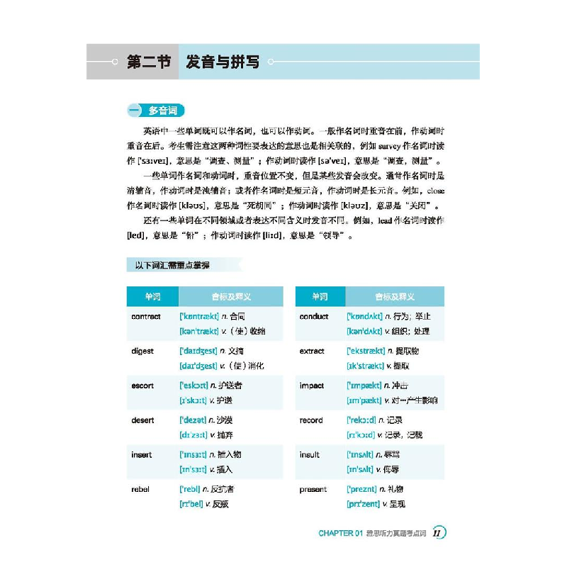 正版新书]雅思听力真题词汇精讲(全2册)齐小霞9787572233258高清大图