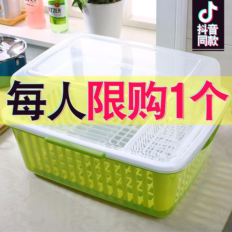 厨房收纳架置物架家用碗架装碗筷收纳箱抖音沥水架特大号碗柜收纳层架 三维工匠高清大图