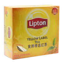 立顿(Lipton)黄牌精选红茶100包200g 茶叶