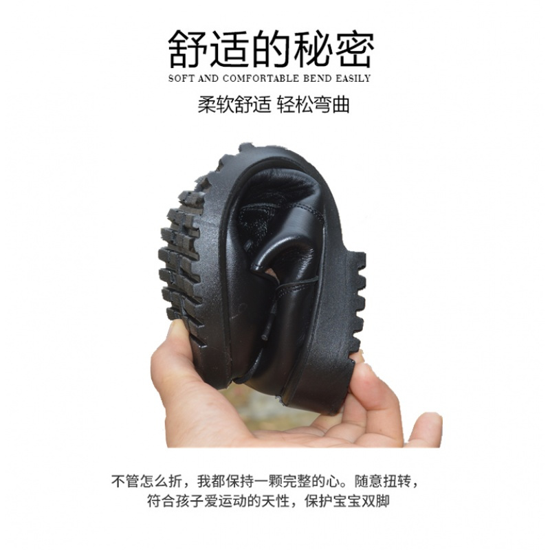 男童黑皮鞋真皮软底单鞋中大童学生校鞋表演出鞋小孩黑色儿童皮鞋
