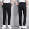 黑色休闲裤春秋款九分裤小西裤垂感宽松直筒商务大码秋冬西装裤