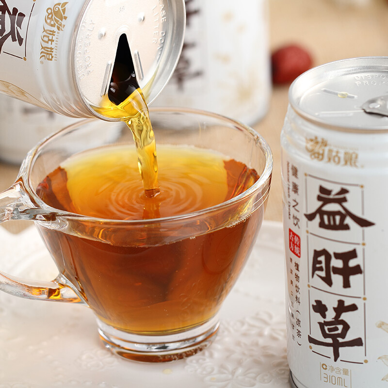 苗姑娘贵州特产苗姑娘益肝草植物饮料310ml12白罐草本凉茶不加糖