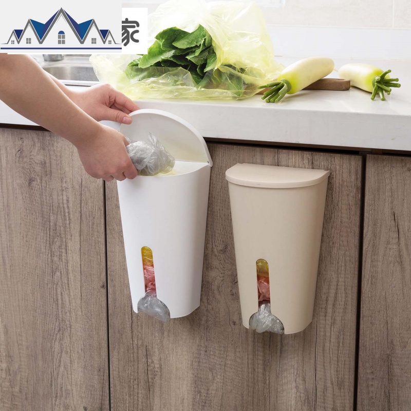 抽取式塑料收纳盒家用壁挂垃圾袋盒子厨房杂物塑料袋整理盒 三维工匠高清大图