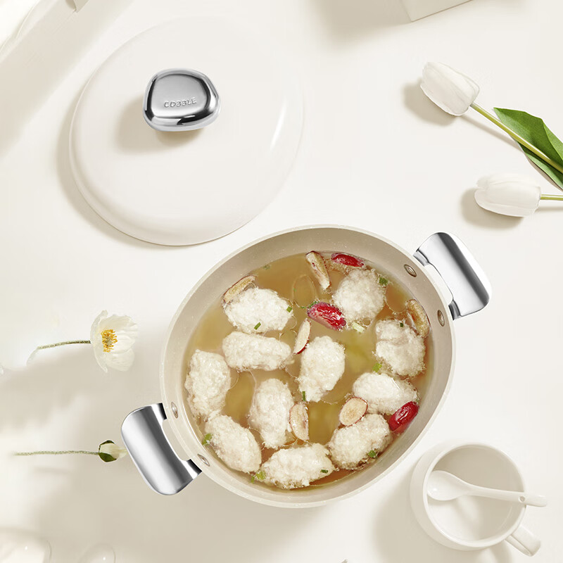 温仑山鹅卵石不粘汤锅VE006( 24cm)高清大图