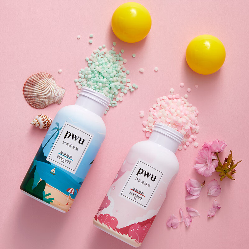 朴物大美(Puwubeauty)双色衣物留香珠珞珈樱花200g+理想盛夏200g