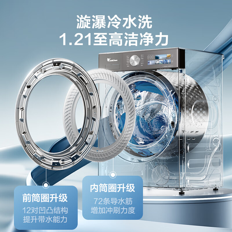 小天鹅(LittleSwan)滚筒洗衣机全自动家用 带烘干洗烘一体小乌梅3.0高奢版 TD12VE40PRO高清大图