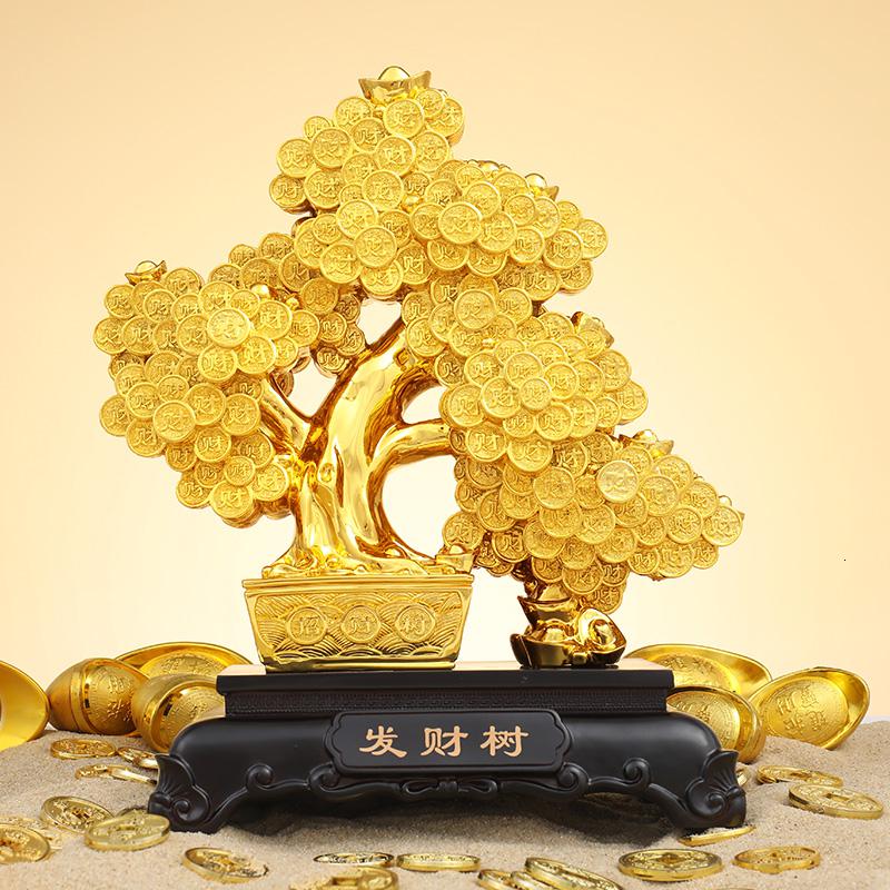 家柏饰(CORATED)发财树摆件 客厅酒柜装饰工艺品公司店铺前台收银台开业摆设高清大图