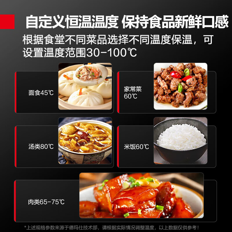 德玛仕DEMASHI双门蒸饭柜商用 学校企业酒店食堂蒸包蒸饭机 电热蒸饭车 24盘定时电脑款KZ-200D(380V)