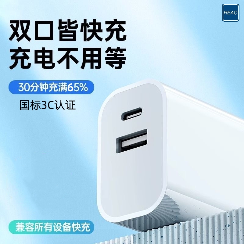 泺澳(REAO) A+C双口充电器X5白色高清大图