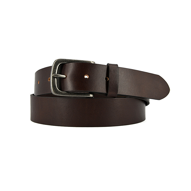 mascomma头层黄牛皮针扣皮带腰带棕色4d8547