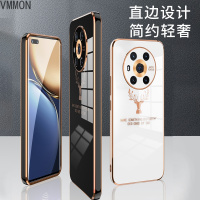 VMONN华为荣耀magic3手机壳直边轻奢电镀magic3pro镜头全包防摔个性麋鹿头一鹿有创意你男女轻薄tpu软壳情