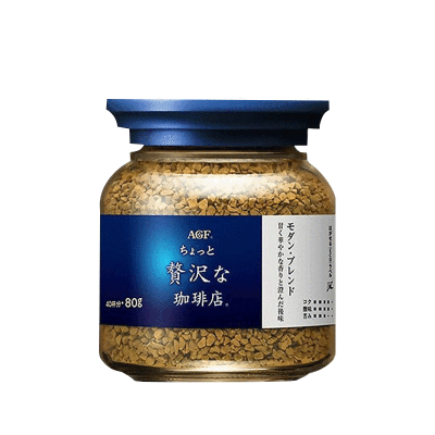 AGF奢侈咖啡店混合速溶咖啡（蓝白瓶）80g