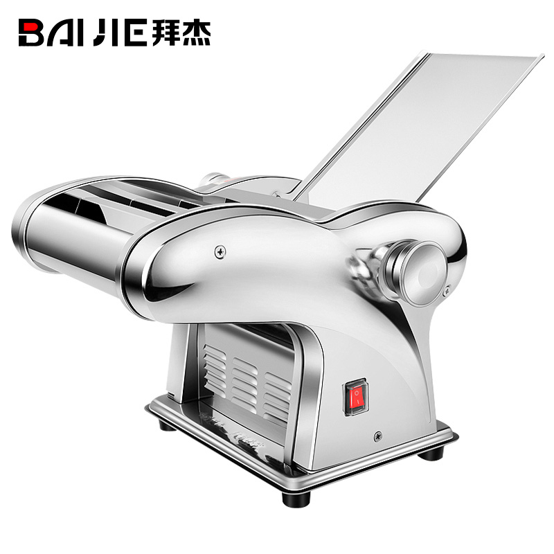 拜杰(BJ) 电动面条机家用全自动不锈钢压面机饺子皮机多功能切面机商用小型面条 四刀
