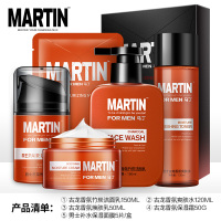 马丁 Martin旅行5件套 秋冬季男士护肤品套装洗面奶爽肤水润肤乳面霜火山岩控油抗痘补套装