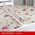 桌布北欧餐桌垫茶几垫电视柜垫防水防油免洗3D印花拉丝长方形PVC_1_797_160 70*70cm（默认方形） 浅咖山茶花1.0