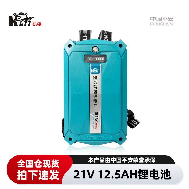 凯姿(KAZZ)DC2113 大容量背包电池割灌机电锯通用 21V 12.5AH 单位:个