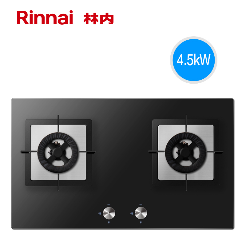 林内(Rinnai) JZT-2E01M 4.5Kw大火力家用燃气灶 嵌入式天然气 钢化玻璃一级能效