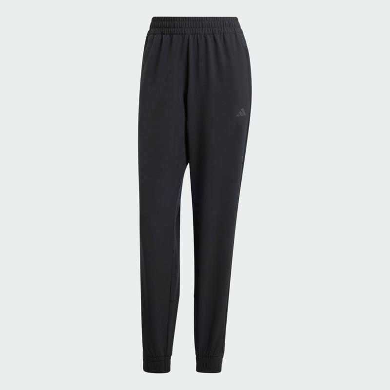 阿迪达斯(adidas)高弹力透气运动长裤女士多功能训练裤 zipfile