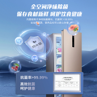 澳柯玛BD-151WNE炫金色风冷无霜立式冷柜家用冷冻冷藏小冰柜一级节能母乳冰箱