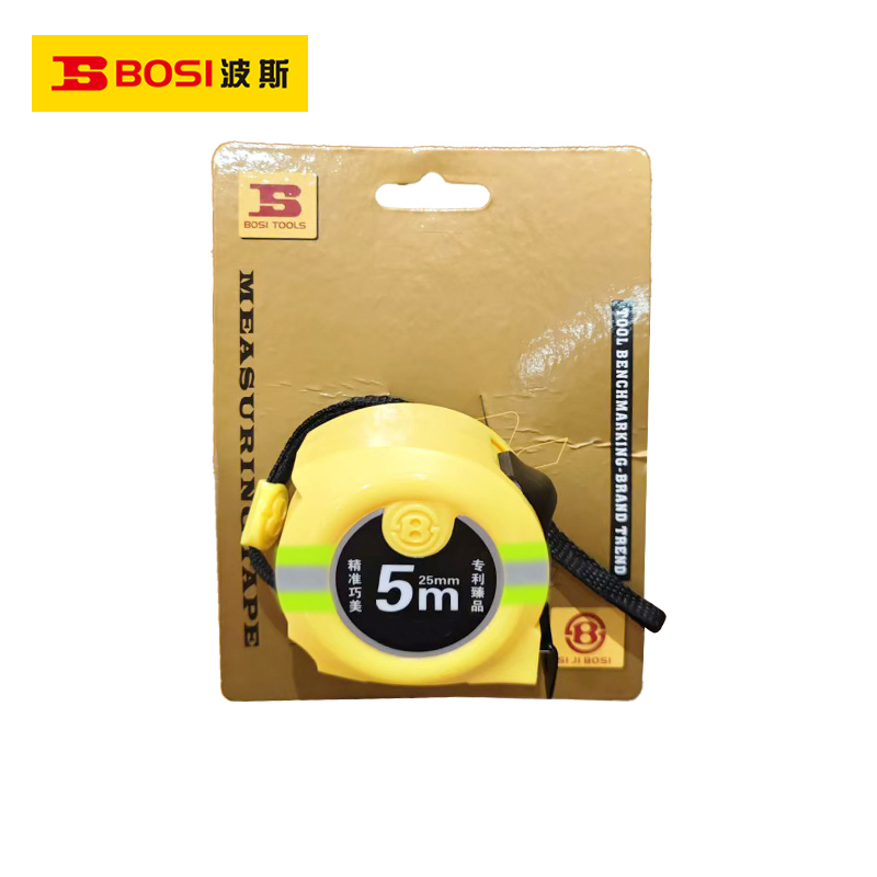 波斯（BOSI） 荧光系列钢卷尺 5×25mm公制 支