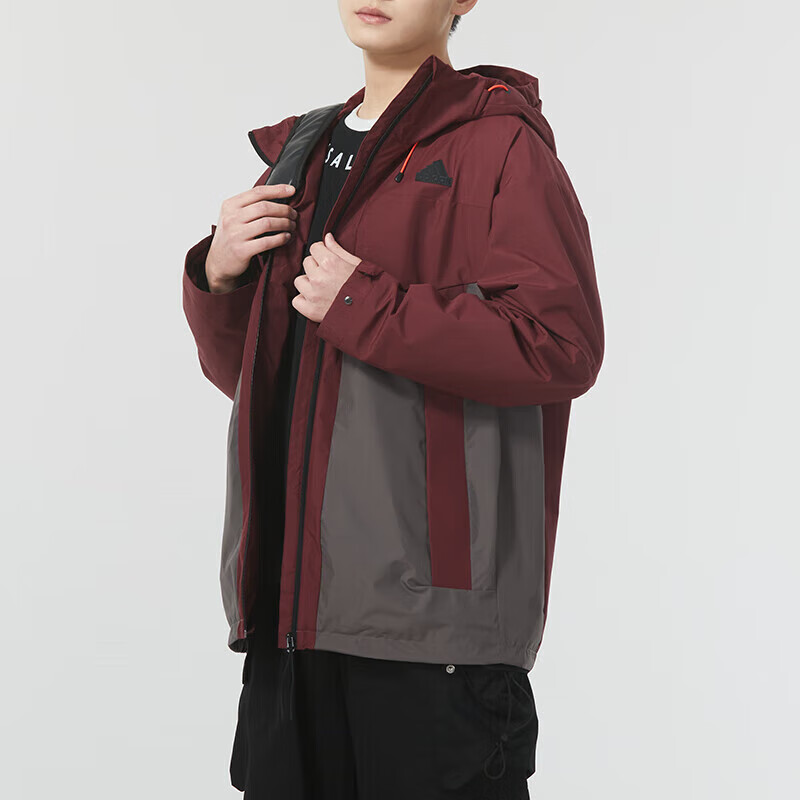 阿迪达斯(adidas)男装 新款外套运动服户外训练防风衣跑步健身连帽夹克JE8577 ZP高清大图