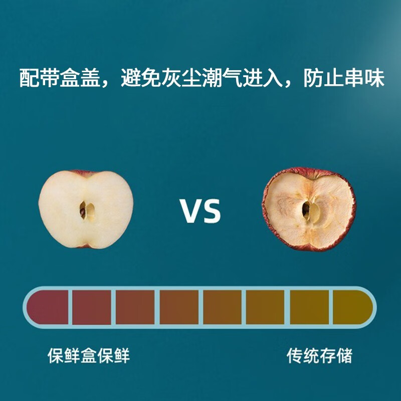 茶花(CHAHUA)冰箱保鲜盒 出游野餐盒饭盒微波炉便当盒水果盒饭菜储物盒6件套高清大图